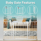 WAOWAO Baby Gate 29.13-33.82" Extra Wide Pressure Mounted Walk Through Swing - Image 3