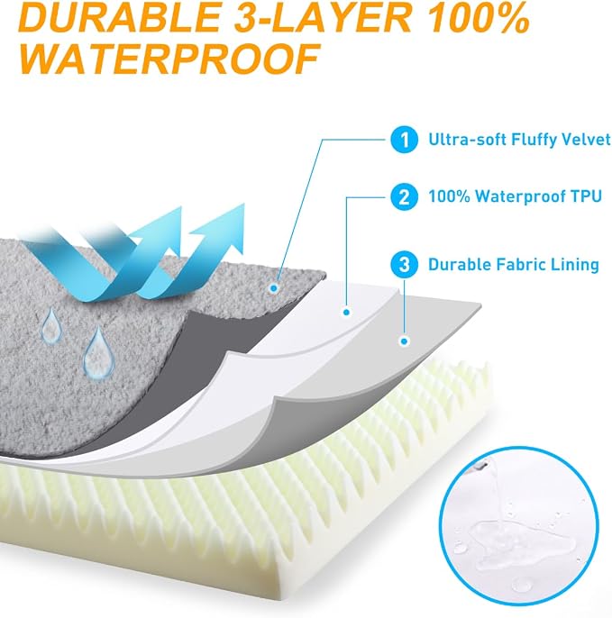 KSIIA Orthopedic Dog Bed, Egg Crate Foam Pet Mat - Image 5