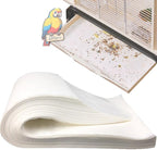 100pcs Bird Cage Liner Papers, 11×20in Big Size Disposable Non-Woven Cage Paper by Lesimnky