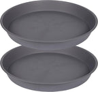 2 Pack of 20 21 inch Plant Saucer Round, Deep Plant Saucers by Bleuhome