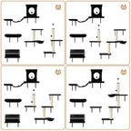 NUNU LAB Cat Wall Shelves Set, Scratching Post, Wall Shelves - Image 2