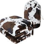 Bnuitland Cow Print Throw Blanket, Large Size 90x90 Inches - Image 3