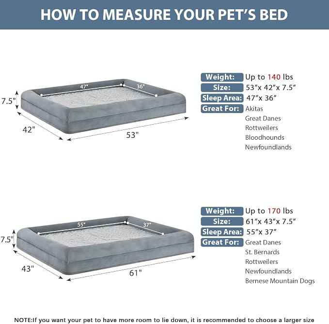 WNPETHOME XXXL Big Dog Bed, Washable Dog Couch - Image 6