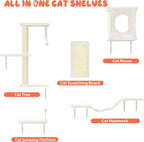 NUNU LAB Cat Wall Shelves Set, Bridge Ladder, Scratching Post, Indoor Cat - Image 4