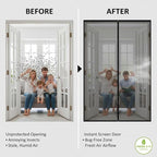 Premium Magnetic Screen Door, Heavy-Duty Reinforced Mesh, Ultra-Dense Weave - Image 4