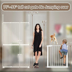 71" Extra Tall Cat Pet Gate, 33.5-47.2 in Wide High Dog Gates - Image 2