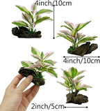 Smoothedo-Pets Fish Tank Decorations Aquarium Decor Ornaments Betta Pink Leaf - Image 3