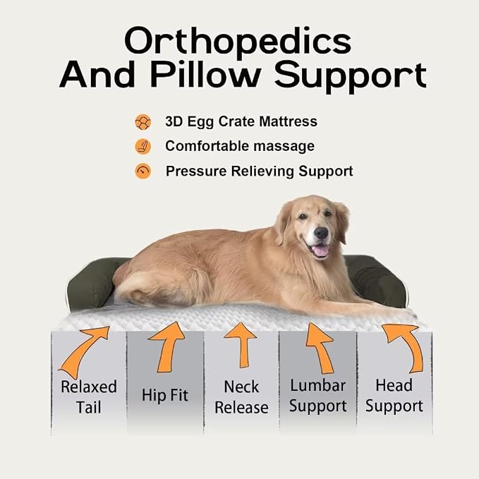 Large Dog Bed Orthopedic Washable - Image 3