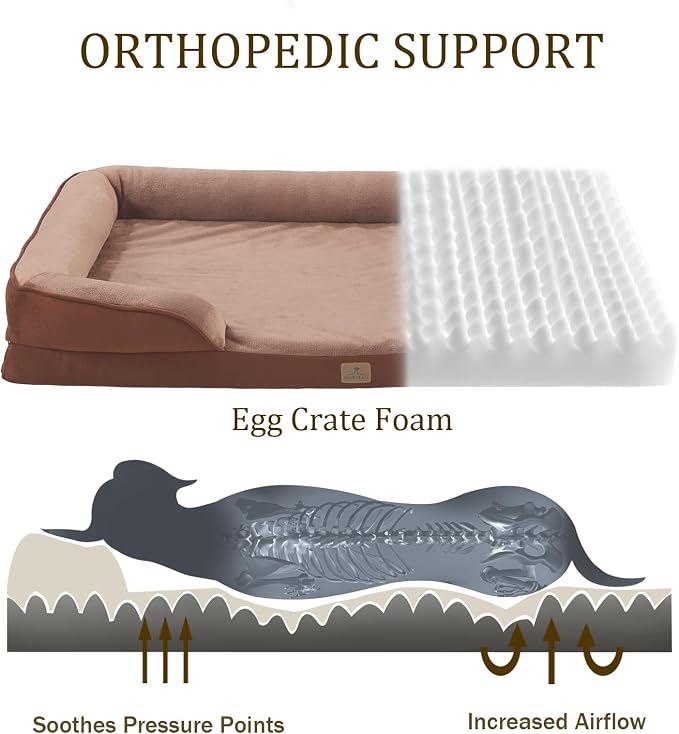 Bedfolks Orthopedic Dog Bed XXL, Waterproof Dog Sofa Bed - Image 2