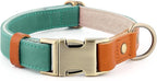 Plutus Pet Genuine Leather & Hemp Dog Collar – Adjustable Heavy Duty Pet Collar by PLUTUSPET