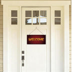 Welcome Sign for Front Door, Front Door Wooden Hanging Sign, Comic Style - Image 4