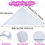 12 Pieces Sublimation Pet Bandanas White Heat Transfer Triangle Dog Scarf Blank - Image 2