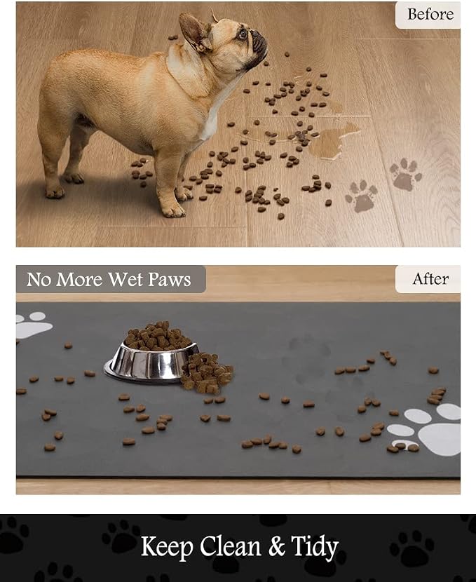 PADOOR Pet Feeding Mat-Absorbent Dog Mat - Image 3