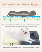 KSIIA Washable Dog Bed Large Sized Senior Dog, Orthopedic Warm Soft Pet Sofa - Image 2