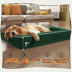 Orthopedic Large Dog Bed Washable, Orthopedic Emerald Dog Beds - Image 6