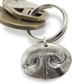 Custom Silver Pet Nose Keyring - Image 2