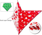 Valentine's & St. Patrick's Day Dog Bandana Set 2PCS-Large, Holiday Party - Image 4