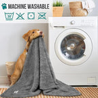PetAmi Dog Blanket for Large Medium Dogs Grey, Fluffy Soft Puppy Blanket - Image 6