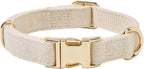 Soft Cotton Hemp Dog Collar by YUDOTE