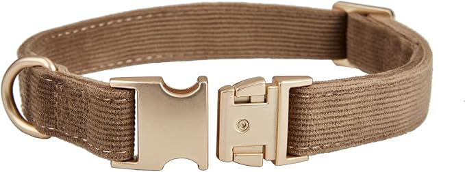 Soft Cotton Dog Collar with Metal Buckle Adjustable Heavy Duty Comfy Corduroy - Image 8