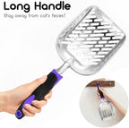 Cat Litter Scoop-Metal Cat Scooper-Long Handle Scoop, Cat Scooper-Poop - Image 4