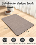 MontVoo-Absorbent Pet Feeding Mat-No Stains Pet Mat - Image 7