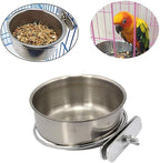 PINVNBY 2PCS Parrot Feeding Cups Birds Food Dish Stainless Steel Parrot Feeders - Image 5