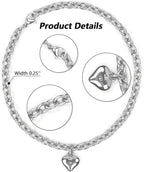 HOWWFALY Dog Collar and Cat Chain Necklace Stainless Steel Adjustable 18K - Image 4
