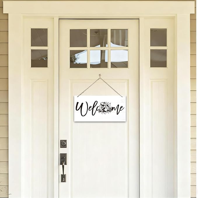 Welcome Sign for Front Door, Welcome Decor Wooden Hanging Sign, Tyrannosaurus - Image 4
