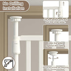 71" Extra Tall Cat Pet Gate, 33.5-47.2 in Wide High Dog Gates - Image 5
