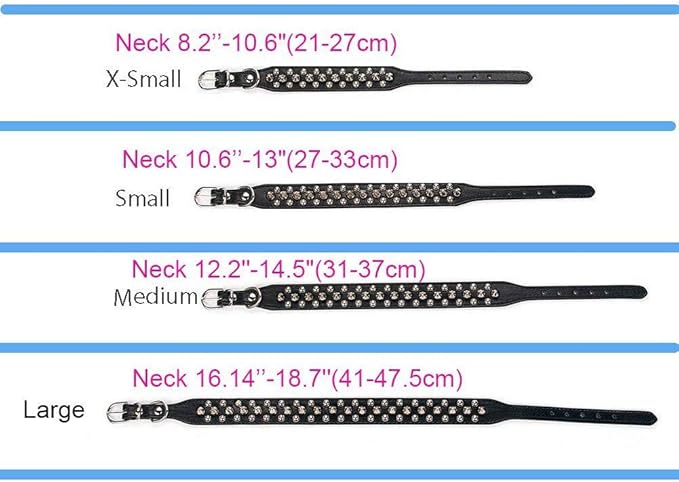 Spiked Dog Collar Soft Pu Leather Mushrooms Rivet Spike Studded Puppy - Image 6
