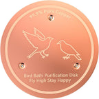 CNARIO Copper Disk for Bird Baths, Bird Baths 99.99% Pure Copper Cleaning Disk by CNARIO
