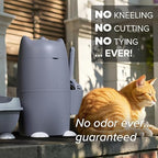 Red Rocket Pets Cat Litter Trash Can Kitty Twister Plus Pack Grey, 12x Refills - Image 4