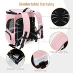 Lekereise Pet Carrier Backpack Expandable Cat Backpack - Image 4
