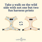 Lucy & Co. Sunshine and Daffodils Reversible Dog Harness, Adjustable Comfort Fit - Image 5