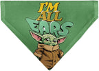 Star Wars Pet Bandana Star Wars Grogu Im All Ears Pose Green Slip On Collar by Buckle-Down