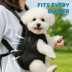 Dog Backpack Carrier, Adjustable Pet Front Carriers, Legs Out Carrying Sling - Image 7