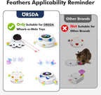 ORSDA 6Pcs Interchangeable Attachments Cat Feather Toys Replaceable Feathers - Image 2