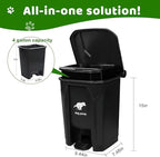 Dog Poop Trash Can Outside, 20L/5Gallon Pedal and Removable Inner Waste Bin - Image 2
