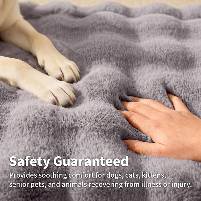 Self-Warming Dog Bed, Plush Faux Fur Mat - Image 3