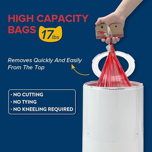 Red Rocket XL Cat Litter Trash Can Multi Kitty Twist’R Step Litter Disposal - Image 4