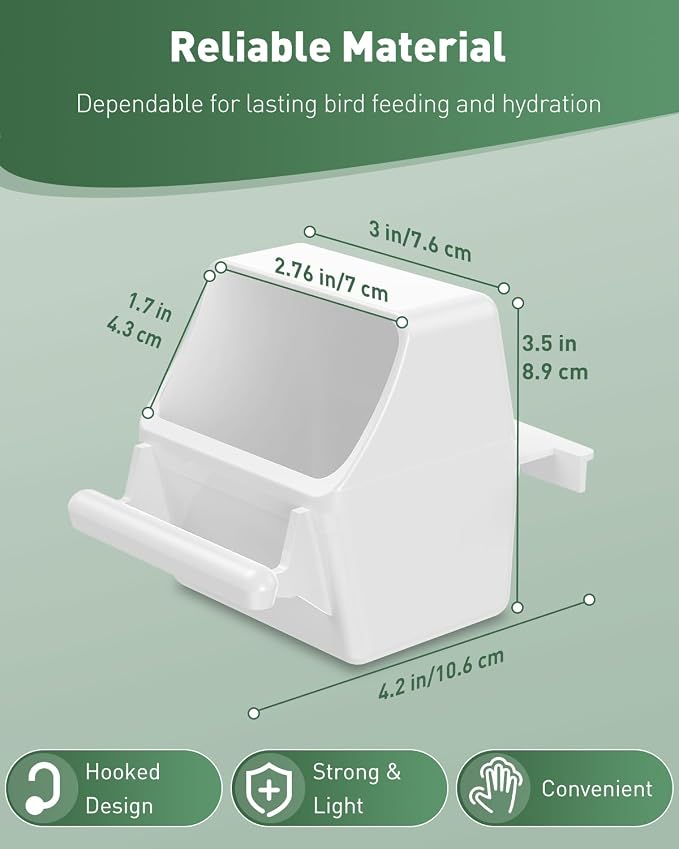 Pawfly 2 Pcs Bird Feeder, Hanging Plastic Water Dispenser - Image 2