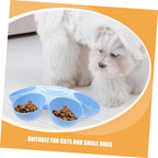 Toyvian Multi-Grid Floral Pet Feeding Bowl - Image 3
