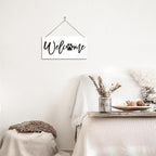 Welcome Sign for Front Door, Welcome Decor Wooden Hanging Sign for Wall Decor - Image 6