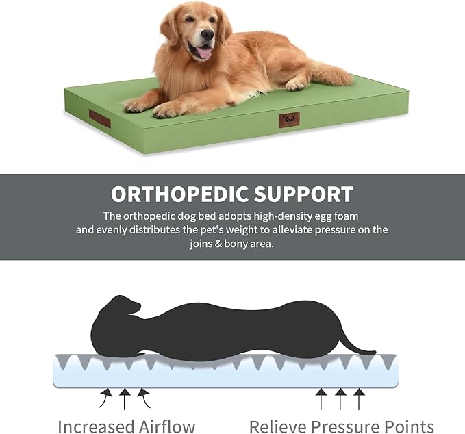 Outdoor Dog Bed for Small Dogs, Waterproof Dog Crate Bed for Medium Dogs Cats - Image 3