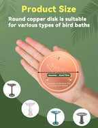 CNARIO Copper Disk for Bird Baths, Bird Baths 99.99% Pure Copper Cleaning Disk - Image 5
