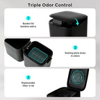 Cat Litter Trash Can for Odor Control, Hands-Free Patent Structure Litter - Image 7