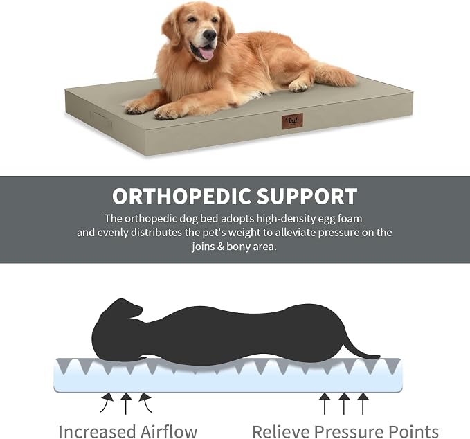 Outdoor Extra Large Dog Crate Bed, XXL Waterproof Dog Bed - Image 3