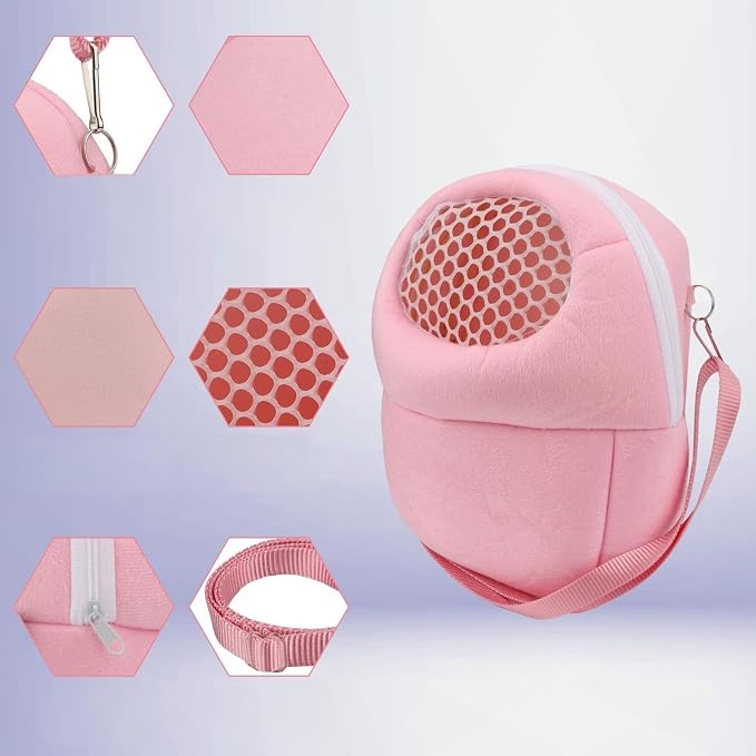 Pet Carrier Backpack for Small Animals, Travel Handbag for Cat, Guinea Pig - Image 7