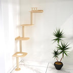 Wall-Mounted Tall Cat Tree Cat Scratching Post, Space Saving Floor to Ceiling - Image 2